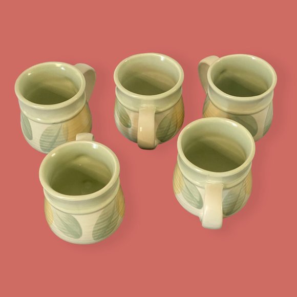 🥳 HP 🍋 Pfaltzgraff Vera Cruz Lemon Leaves Mugs Handpainted in Mexico - Picture 6 of 6